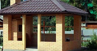 Беседка из кирпича под ключ в Нижневартовске цена от 3214 рублей - zar.stroy