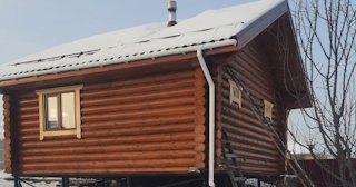 Баня из оцилиндрованного бревна под ключ в Нижневартовске - от 134745 рублей