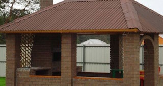 Беседка из кирпича под ключ в Нижневартовске цена от 3214 рублей - zar.stroy