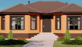 Проект одноэтажного дома с 3 спальнямиот 310950 рублей - zar.stroy | Нижневартовск