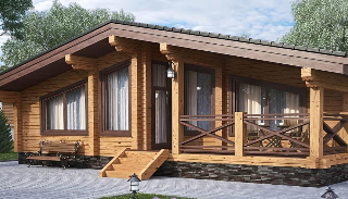 Проекты одноэтажных домов из бруса в Нижневартовске от zar.stroy - от 310950 рублей
