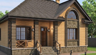 Проекты одноэтажных домов из кирпича | zar.stroy - Нижневартовск от 3628 рублей
