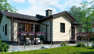 Проекты одноэтажных домов с гостиной от zar.stroy в Нижневартовске - от 310950 рублей
